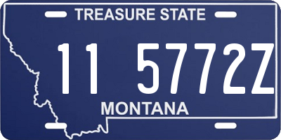 MT license plate 115772Z