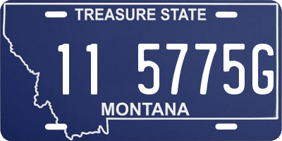 MT license plate 115775G