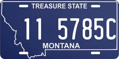 MT license plate 115785C