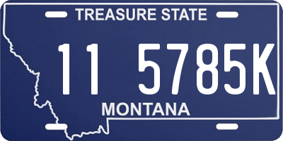 MT license plate 115785K