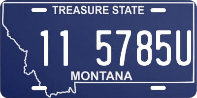 MT license plate 115785U