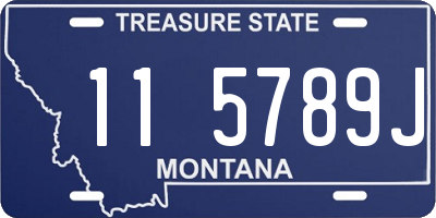 MT license plate 115789J