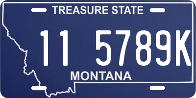 MT license plate 115789K