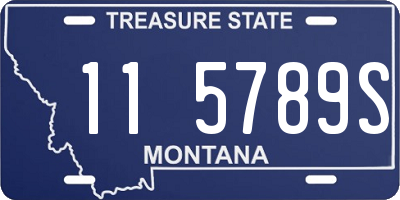 MT license plate 115789S