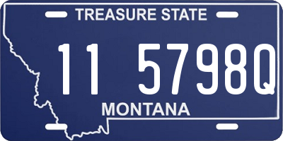 MT license plate 115798Q