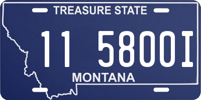 MT license plate 115800I
