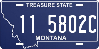 MT license plate 115802C