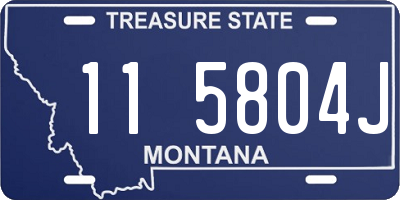 MT license plate 115804J