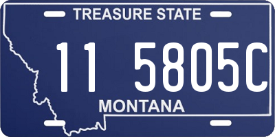 MT license plate 115805C