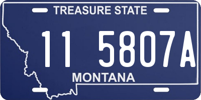 MT license plate 115807A
