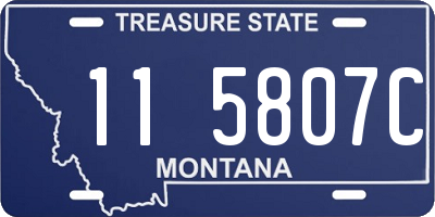 MT license plate 115807C