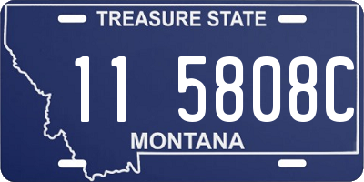 MT license plate 115808C