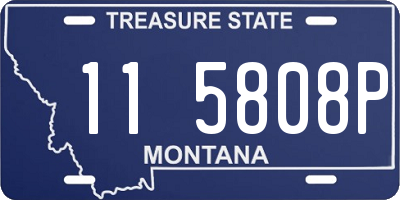 MT license plate 115808P