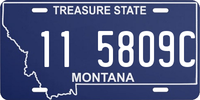 MT license plate 115809C