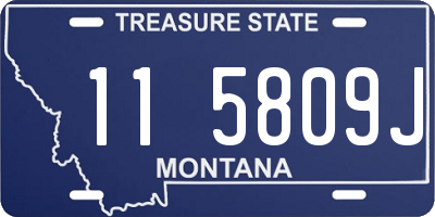 MT license plate 115809J