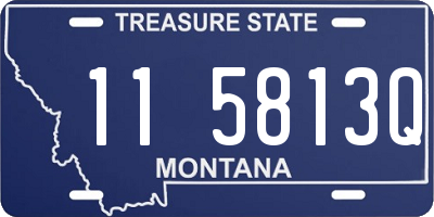MT license plate 115813Q
