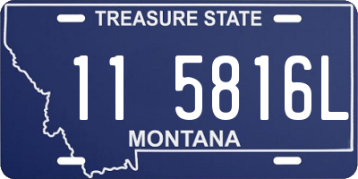 MT license plate 115816L