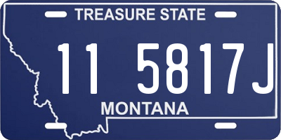MT license plate 115817J