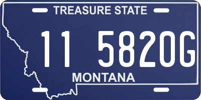 MT license plate 115820G