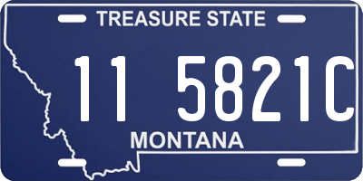 MT license plate 115821C