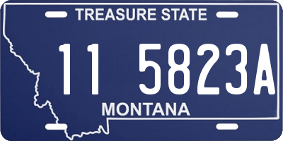 MT license plate 115823A