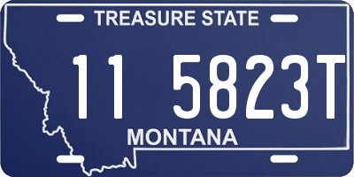 MT license plate 115823T