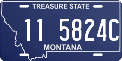 MT license plate 115824C
