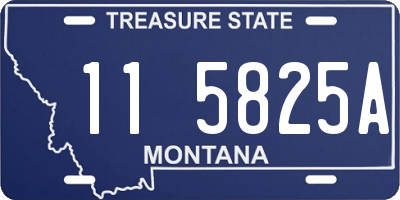 MT license plate 115825A