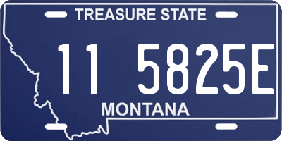 MT license plate 115825E