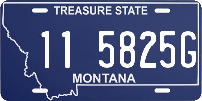 MT license plate 115825G