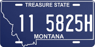 MT license plate 115825H