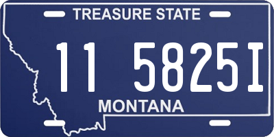 MT license plate 115825I