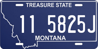 MT license plate 115825J
