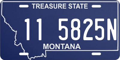 MT license plate 115825N