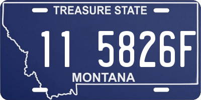 MT license plate 115826F