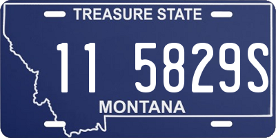 MT license plate 115829S