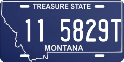 MT license plate 115829T