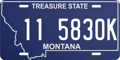 MT license plate 115830K