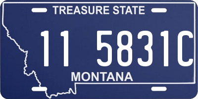 MT license plate 115831C