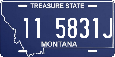 MT license plate 115831J