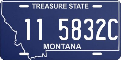 MT license plate 115832C