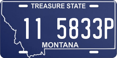 MT license plate 115833P
