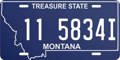 MT license plate 115834I