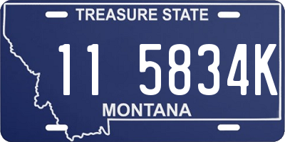 MT license plate 115834K