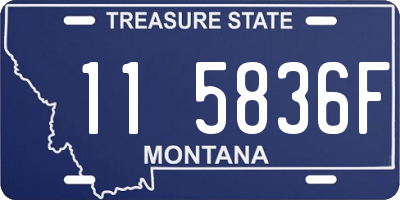 MT license plate 115836F