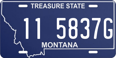 MT license plate 115837G