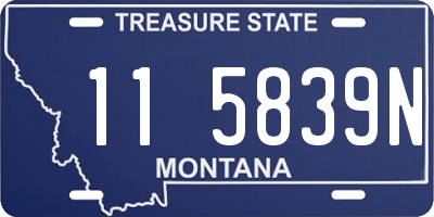 MT license plate 115839N