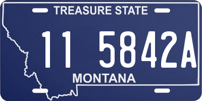 MT license plate 115842A
