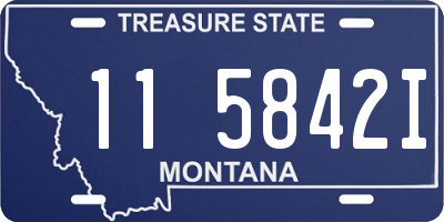 MT license plate 115842I