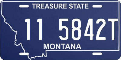 MT license plate 115842T